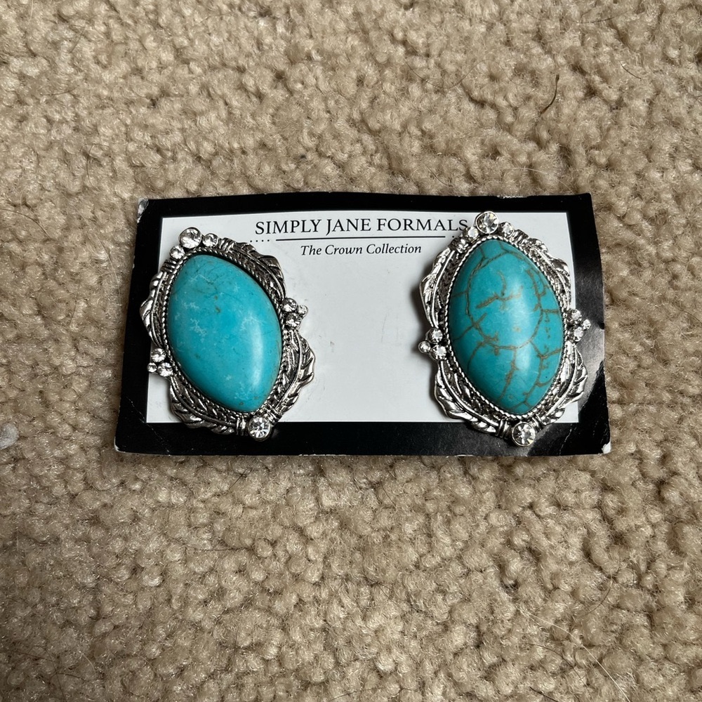 Simply Jane Formals Turquoise Earrings
